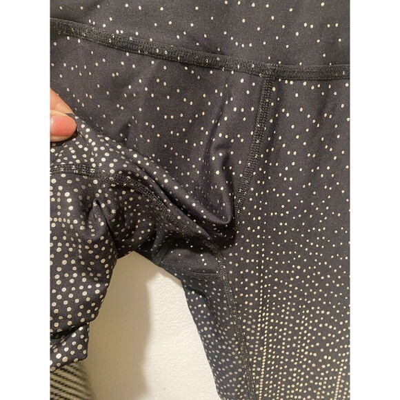 BEYOND YOGA | Drip Dot High Waisted Midi Legging Black Antique Gold | Small - Picture 4 of 8